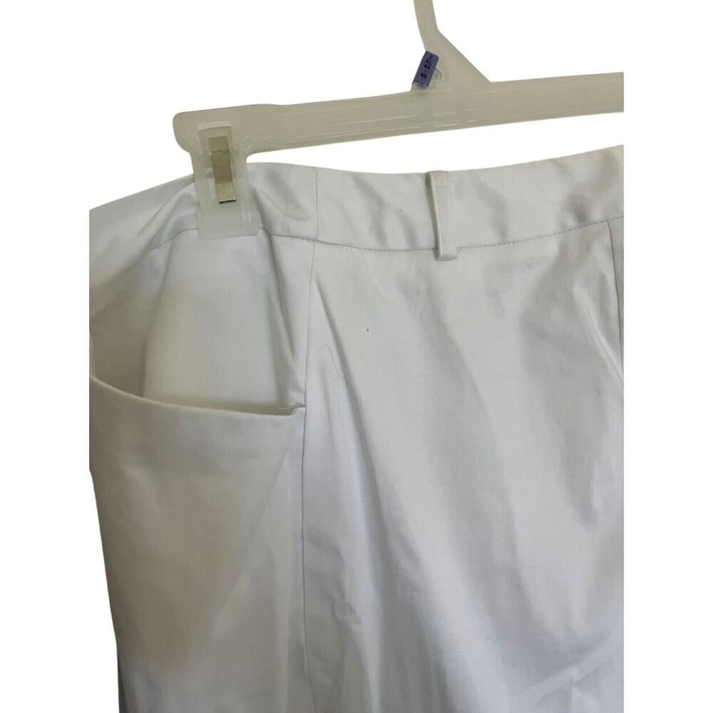 Jones NY Womens Pants 18W Stretch White Cotton Lightweight Coastal Resort